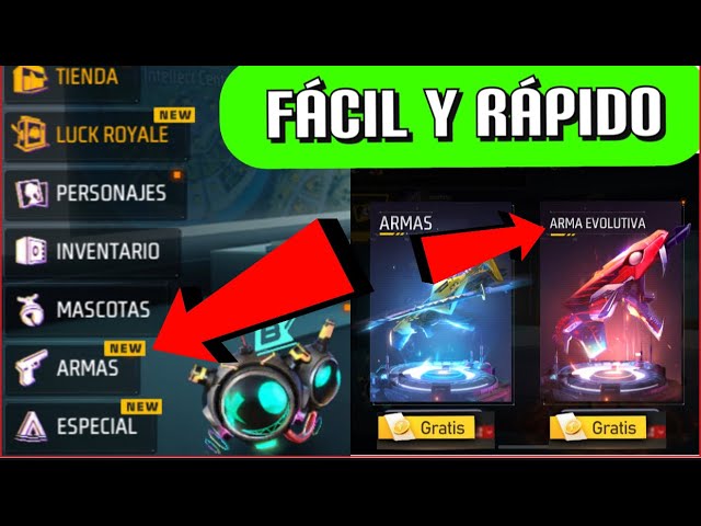 guia definitiva como obtener armas evolutivas en free fire facilmente